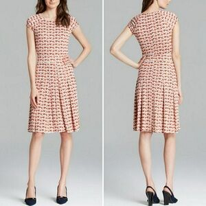 Tory Burch Sophia Red & Pink Poppy Dress
